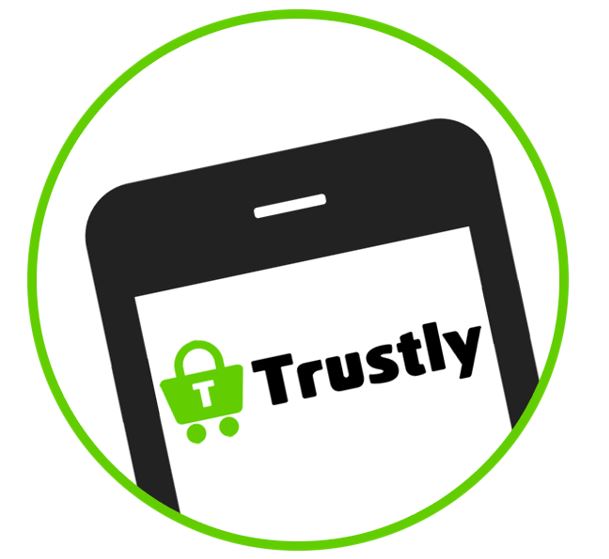 Animerad bild av mobiltelefon med Trustlylogga